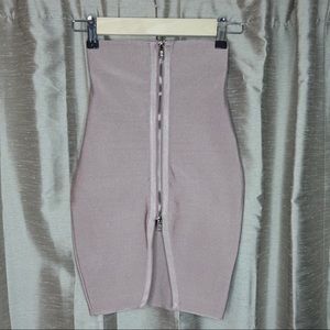Muted Mauve, High waisted, Pencil skirt.